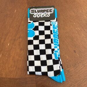 Black and Blue Checkered slurpee Socks